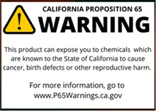 California Prop 65 Warning